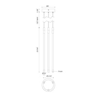 Kuzco Lighting - MP75221-BK-UNV - LED Pendant - Motif - Black