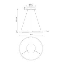 Kuzco Lighting - PD52724-BN-UNV - LED Pendant - Anello Minor - Brushed Nickel