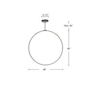 Kuzco Lighting - PD82548-BK-UNV-010 - LED Pendant - Cirque - Black