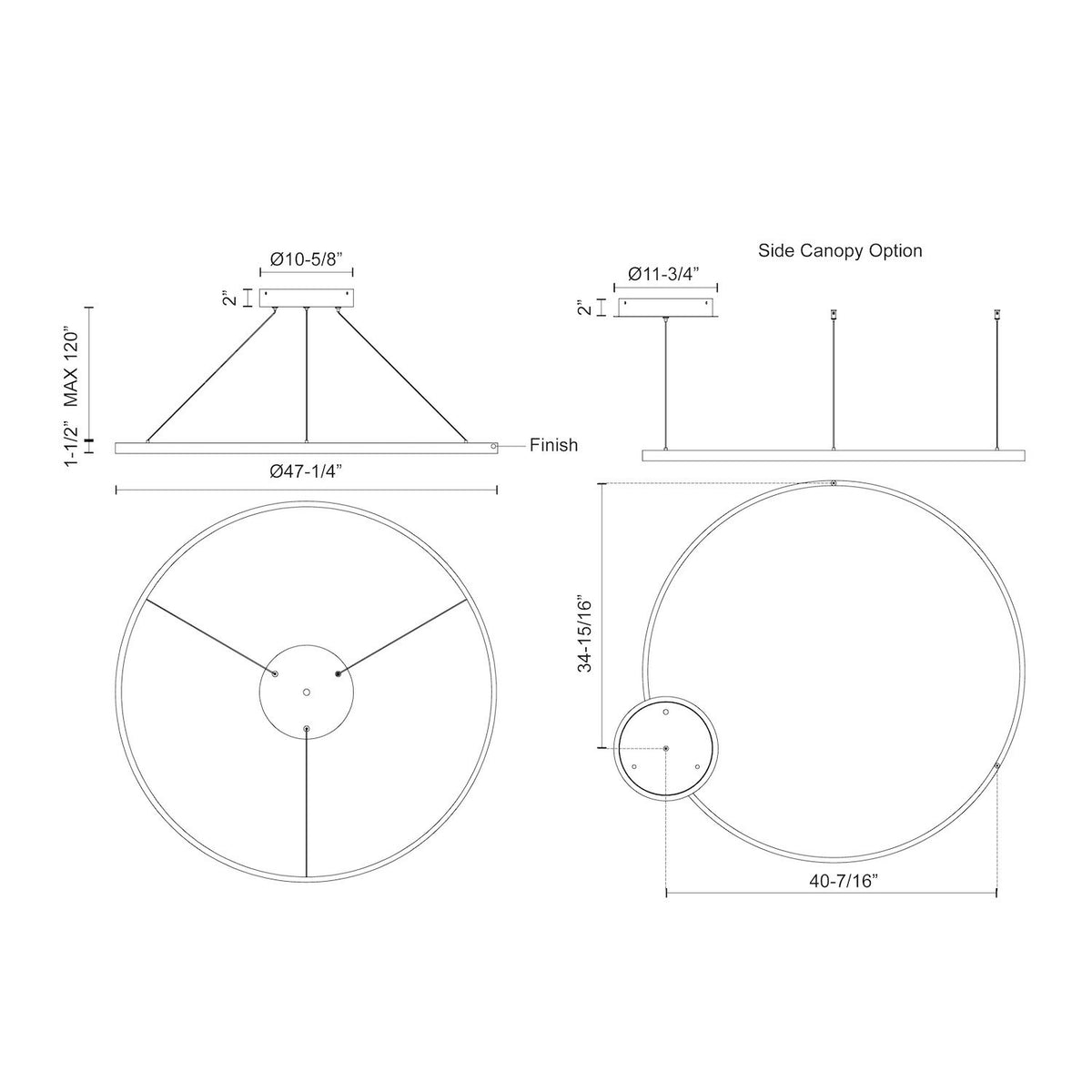 Kuzco Lighting - PD87748-WH-UNV-010 - LED Pendant - Cerchio - White