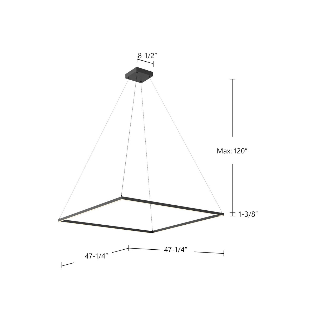 Kuzco Lighting - PD88148-BK-UNV-010 - LED Pendant - Piazza - Black