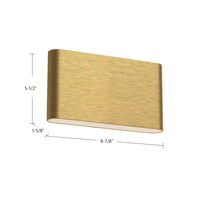 Kuzco Lighting - AT6510-BG-UNV - LED Wall Sconce - Slate - Brushed Gold
