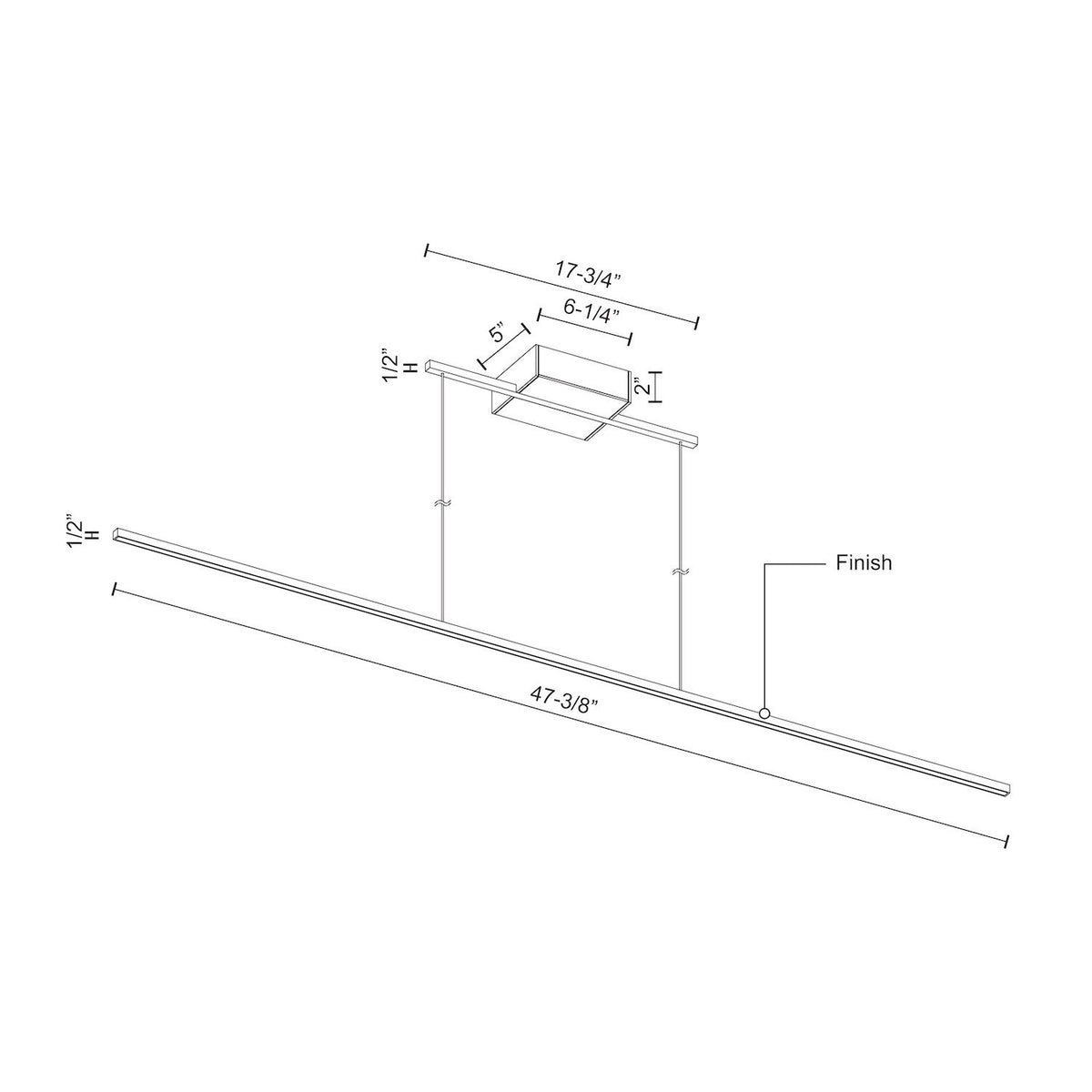Kuzco Lighting - LP18248-BG-UNV - LED Linear Pendant - Vega Minor - Brushed Gold