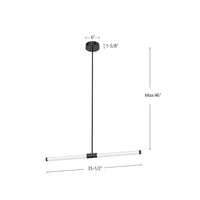 Kuzco Lighting - LP18537-BN-UNV - LED Linear Pendant - Akari - Brushed Nickel