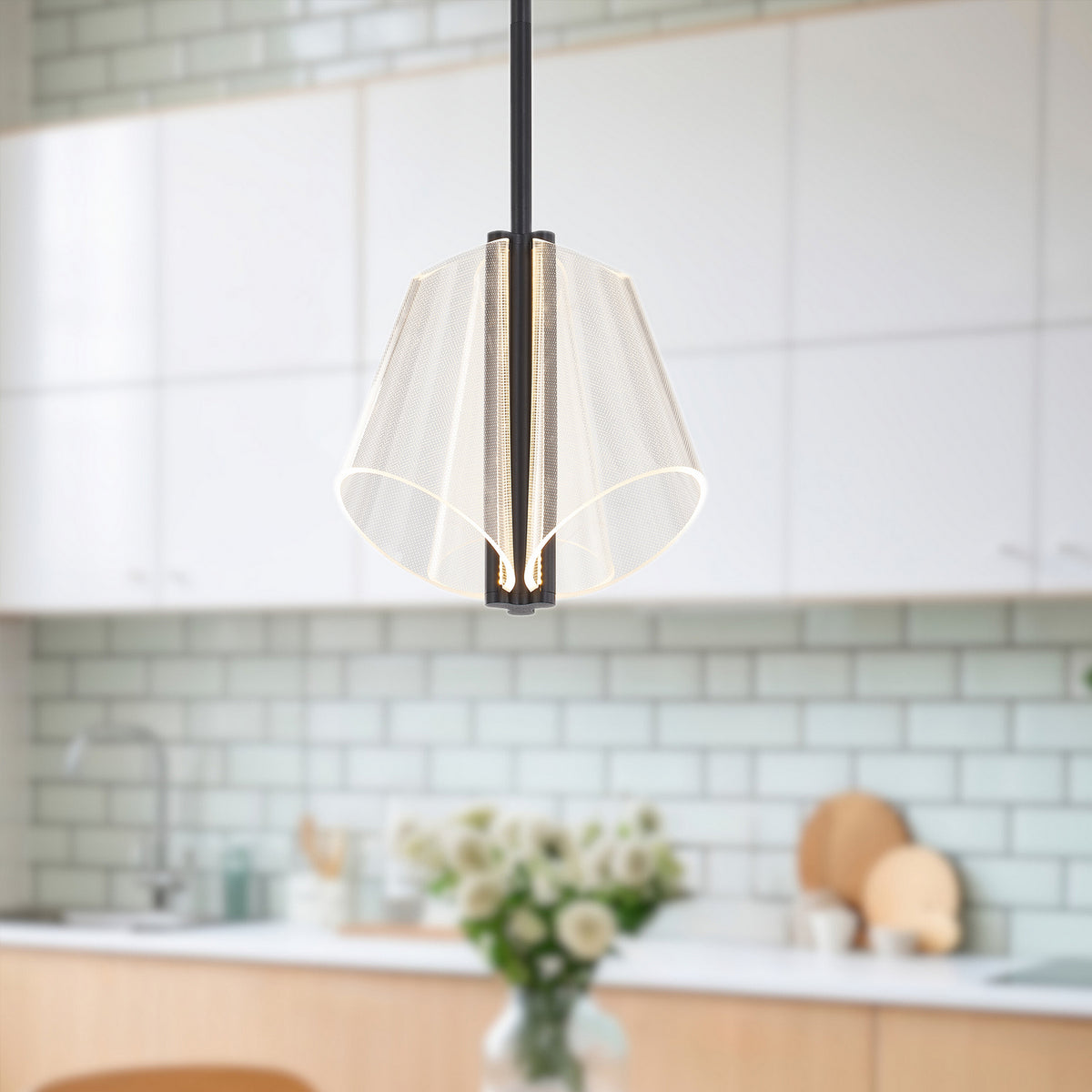 Kuzco Lighting - PD62511-BK/LG-UNV - LED Pendant - Mulberry - Black/Light Guide