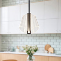 Kuzco Lighting - PD62511-BK/LG-UNV - LED Pendant - Mulberry - Black/Light Guide