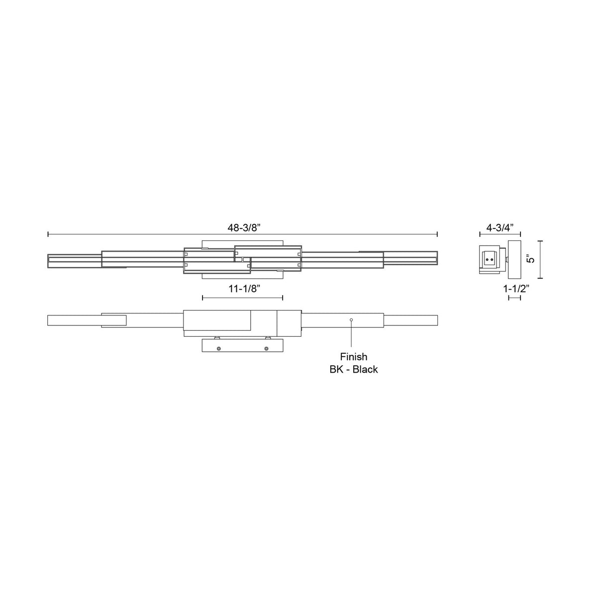 Kuzco Lighting - WS29548-BK-UNV - LED Wall Sconce - Enzo - Black