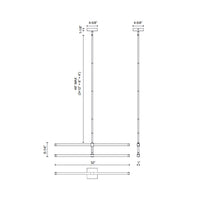 Kuzco Lighting - CH23532-BG-UNV - LED Chandelier - Blade - Brushed Gold