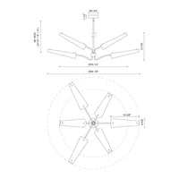 Alora - CH347646MBVB-UNV - LED Chandelier - Osorio - Matte Black/Vintage Brass