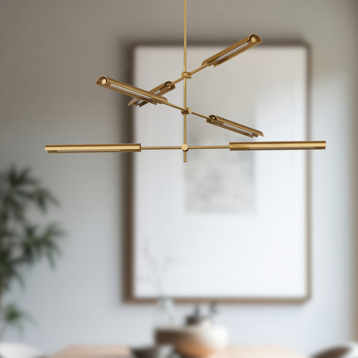 Alora - MP316406VBMS-UNV - LED Pendant - Astrid - Metal Shade/Vintage Brass