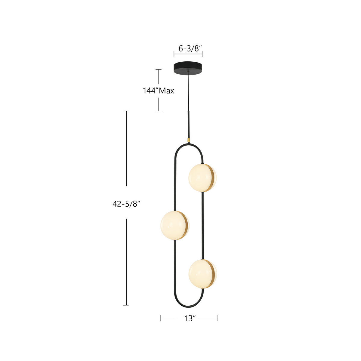 Alora - PD302003MBBG-UNV - LED Pendant - Tagliato - Matte Black/Brushed Gold