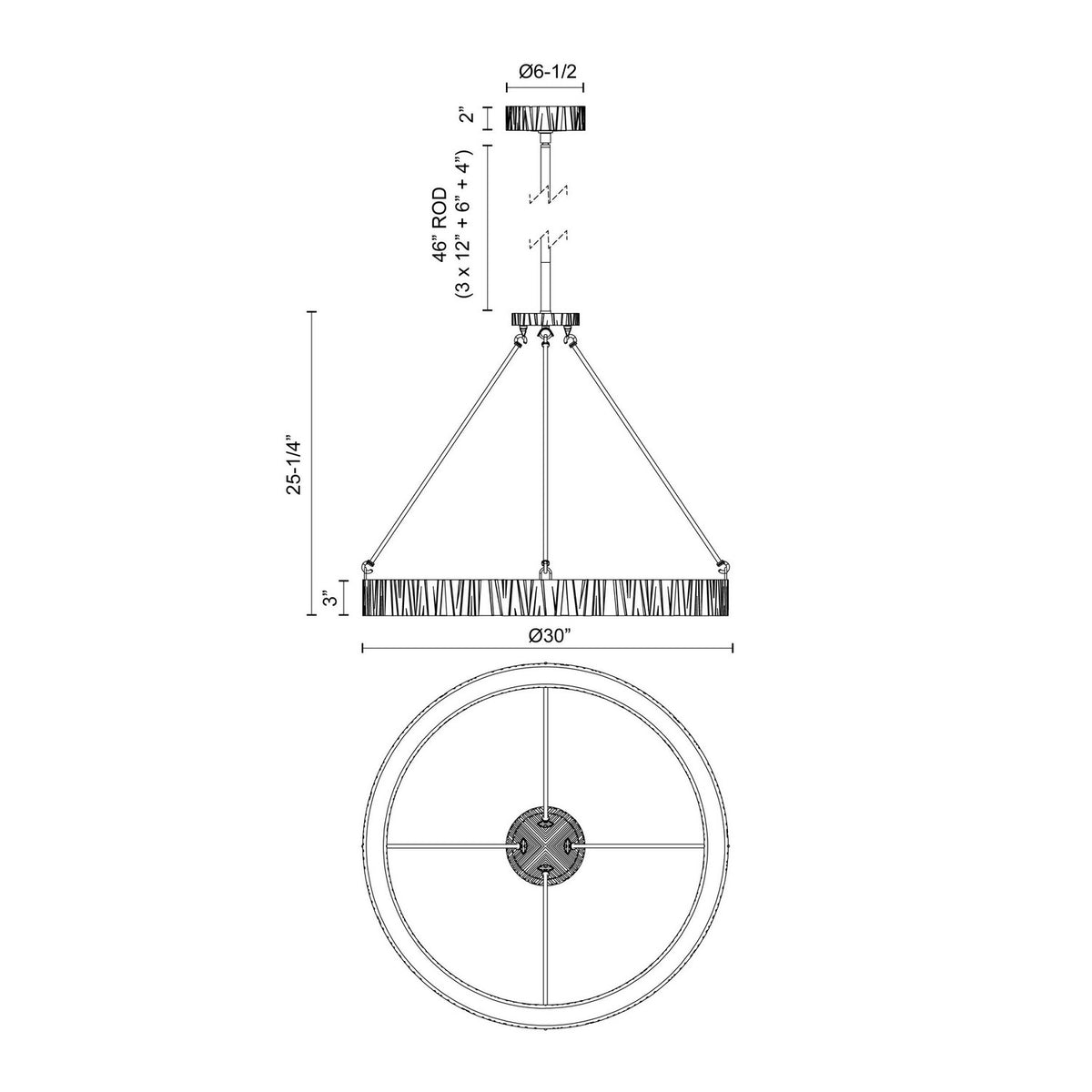 Alora - PD361230VB-UNV - LED Pendant - Kensington - Vintage Brass