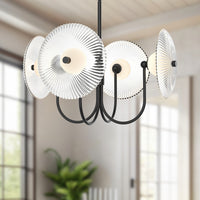 Alora - PD417904MBCR-UNV - LED Pendant - Hera - Matte Black/Clear Ribbed Glass