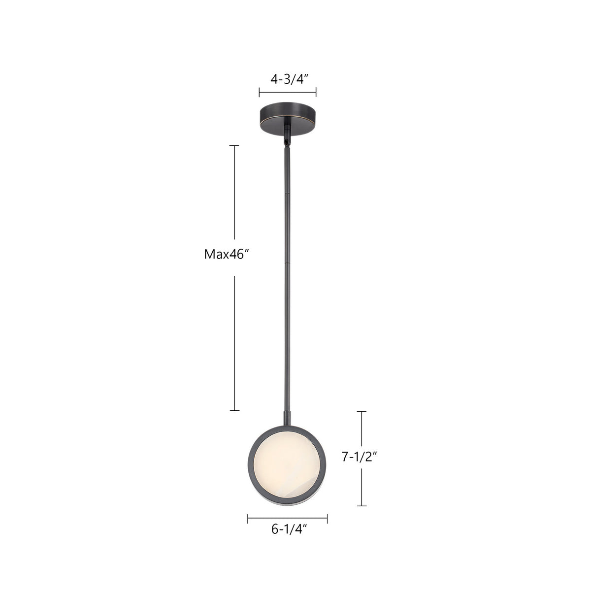 Alora - PD325106UBAR-UNV - LED Pendant - Blanco - Urban Bronze/Alabaster