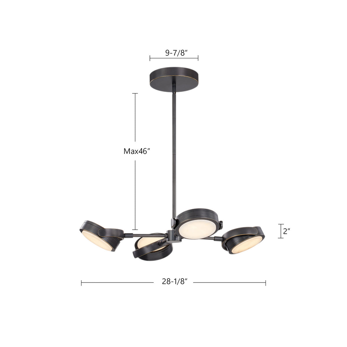 Alora - PD325428UBAR-UNV-010 - LED Pendant - Blanco - Urban Bronze/Alabaster