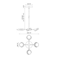 Alora - PD325428VBAR-UNV-010 - LED Pendant - Blanco - Vintage Brass/Alabaster