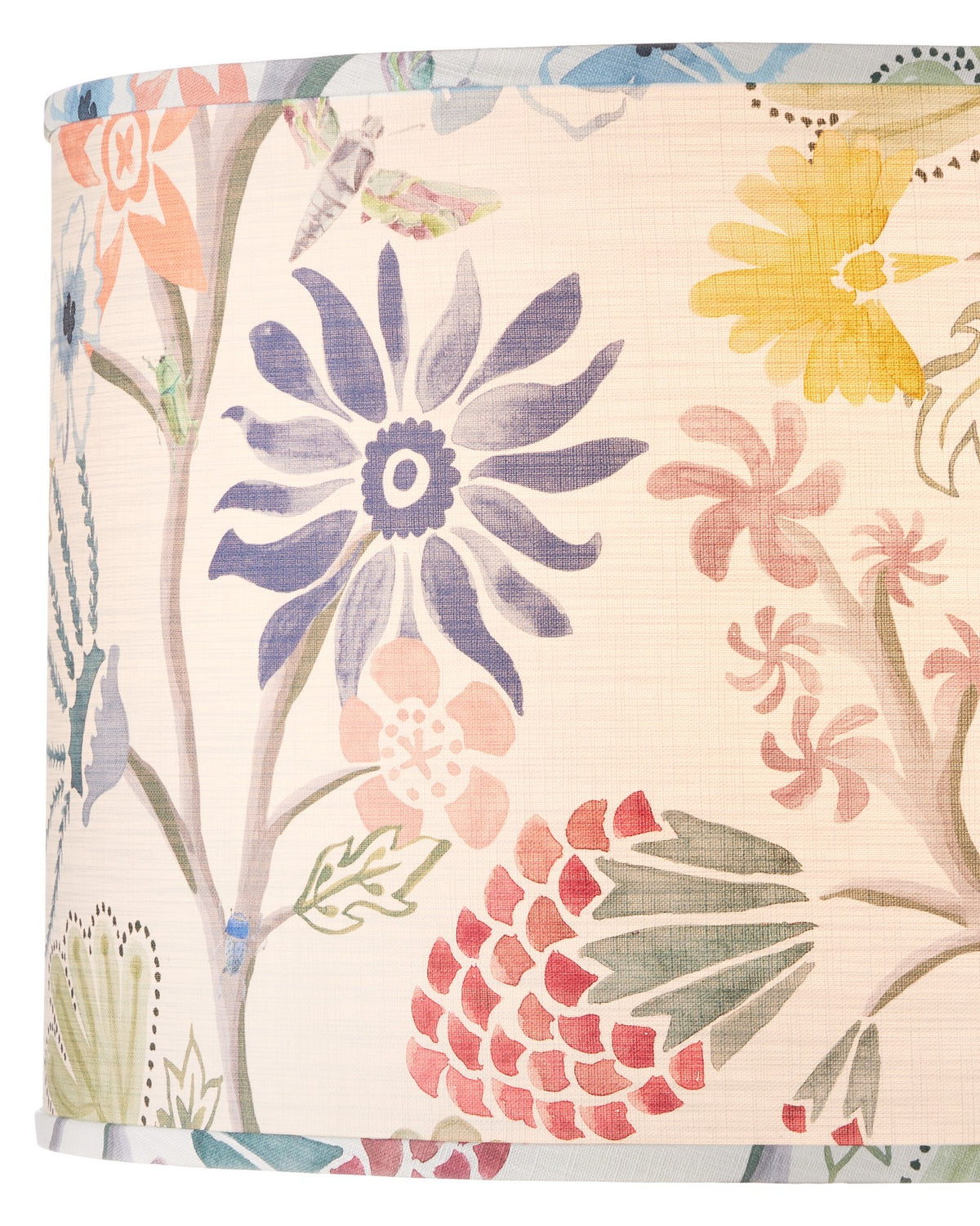 Currey and Company - 0900-6010 - Lamp Shade - Madeline Drum Lamp Shade - Ivory / Blue / Green / Yellow / Magenta