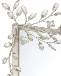 Currey and Company - 1000-0162 - Mirror - Forget-Me-Not - Clear / Silver Leaf