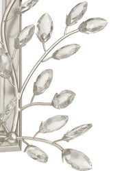 Currey and Company - 1000-0162 - Mirror - Forget-Me-Not - Clear / Silver Leaf