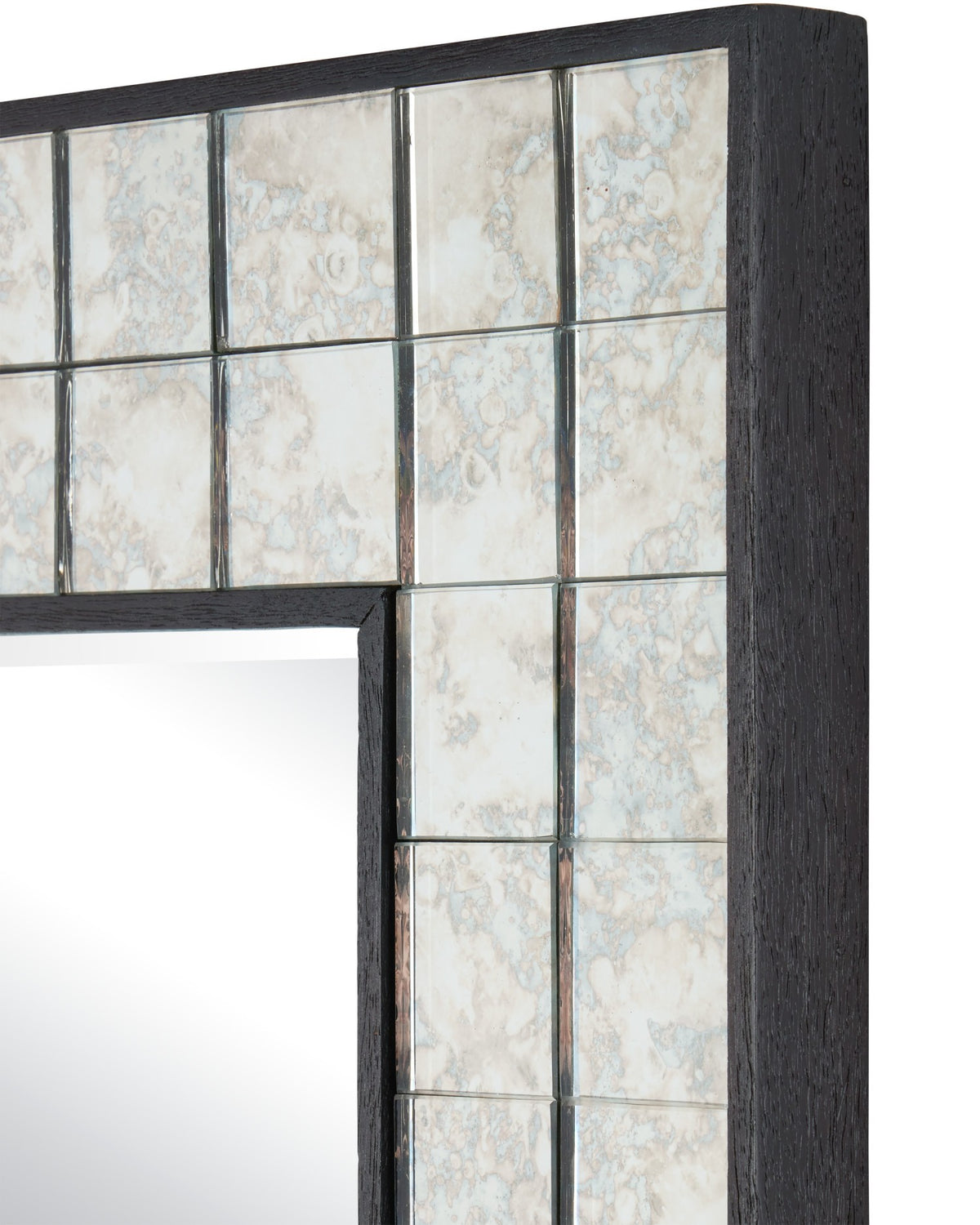 Currey and Company - 1000-0166 - Mirror - Mosaico - Ebony / Antique Mirror