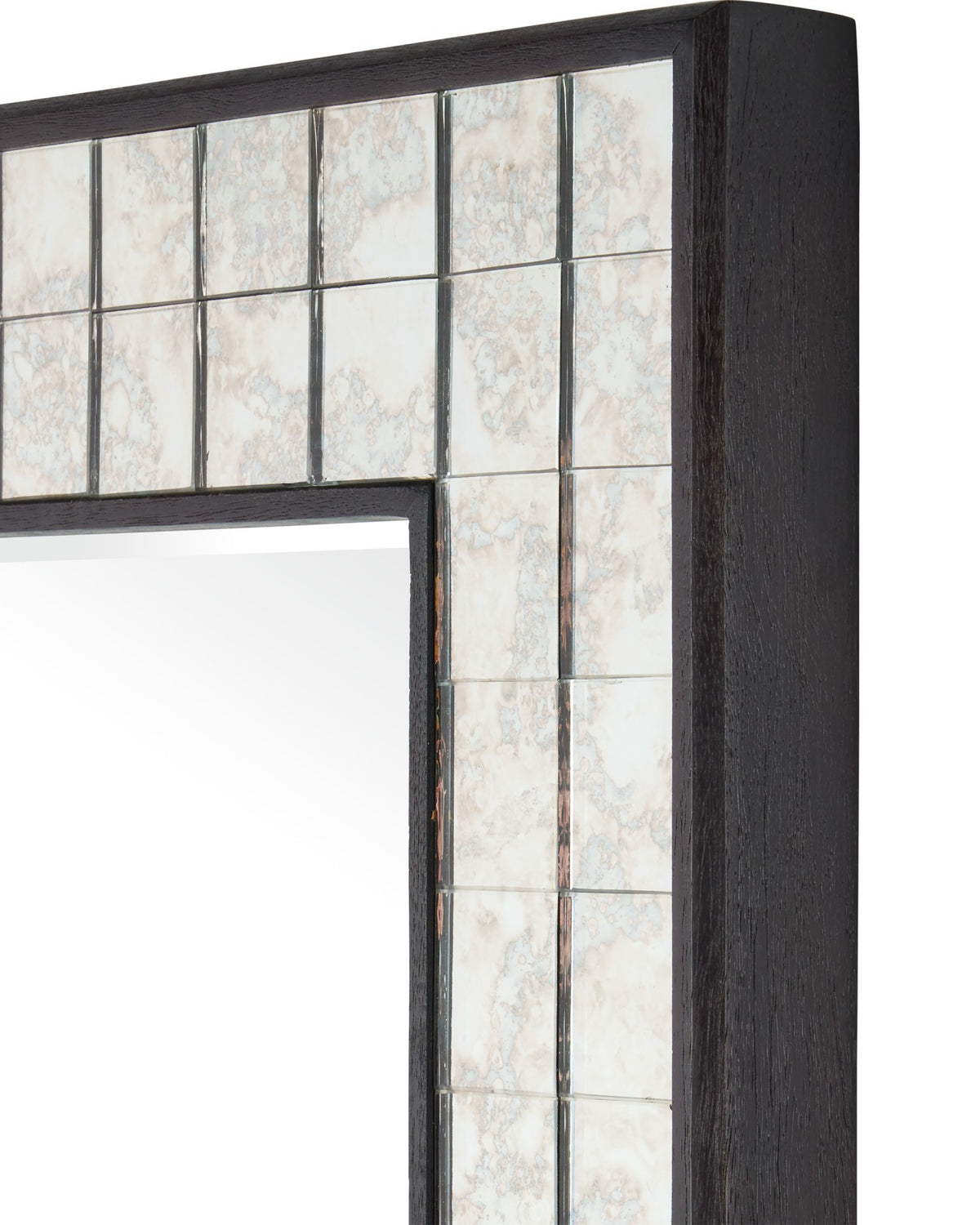 Currey and Company - 1000-0167 - Mirror - Mosaico - Ebony / Antique Mirror