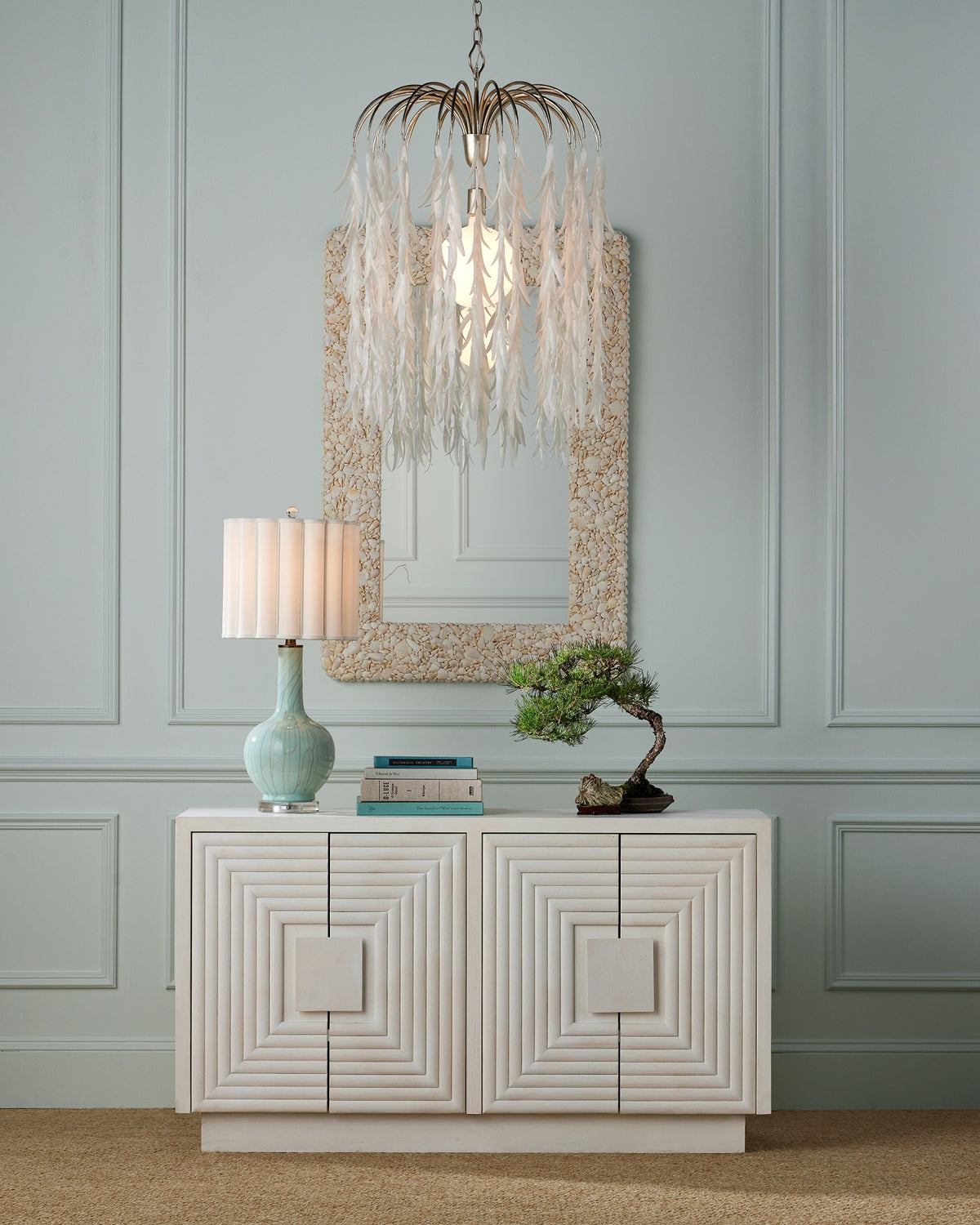 Currey and Company - 1000-0168 - Mirror - Turbinella - Natural