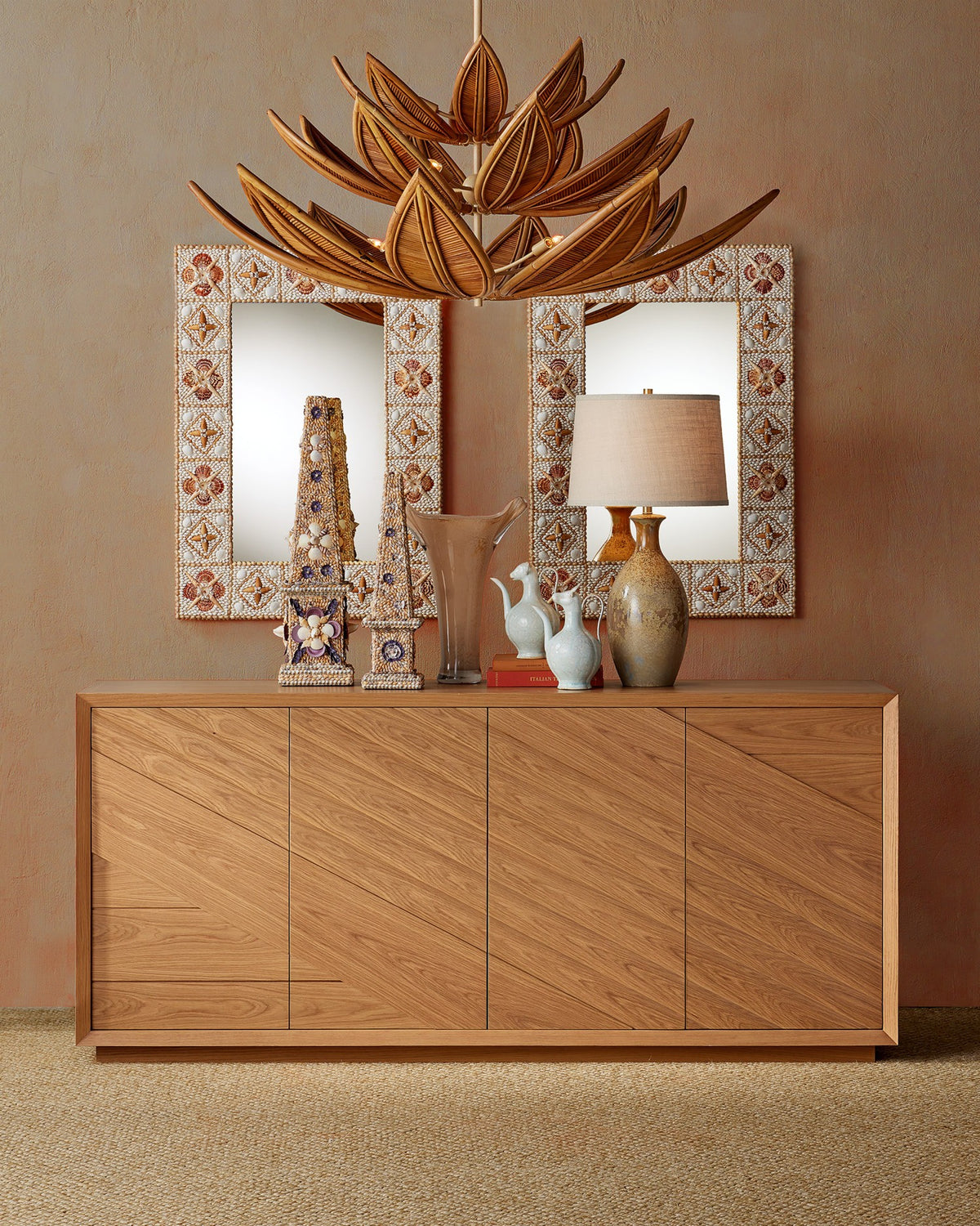 Currey and Company - 1000-0169 - Mirror - Junonia Rectangular Mirror - Natural