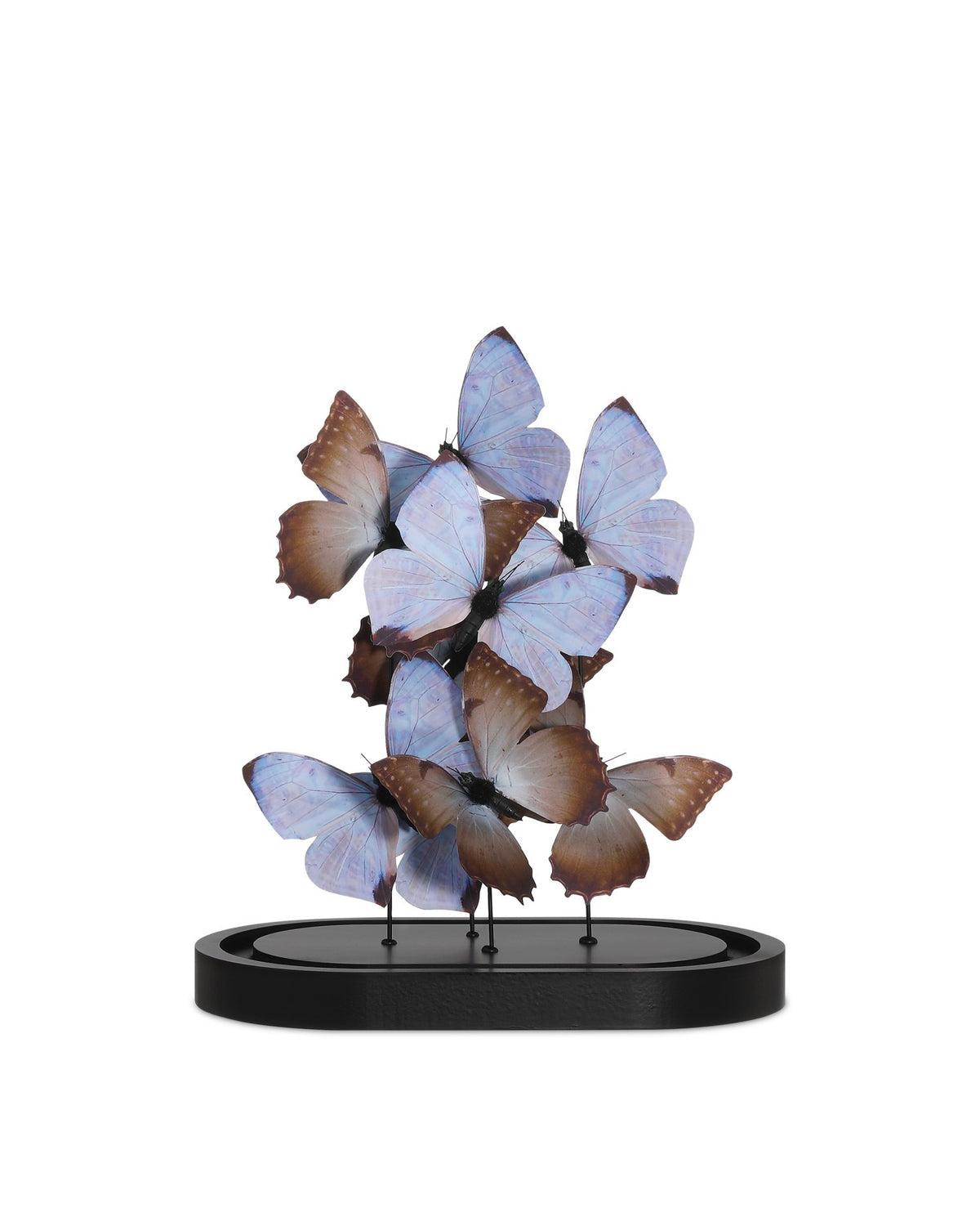 Currey and Company - 1200-0976 - Sculpture - Rue de Bac Butterflies - Lilac/Brown/Black/Clear