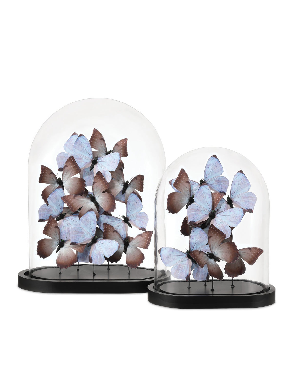 Currey and Company - 1200-0976 - Sculpture - Rue de Bac Butterflies - Lilac/Brown/Black/Clear