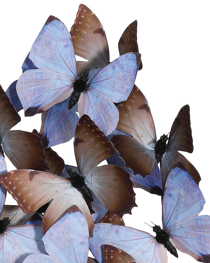 Currey and Company - 1200-0977 - Sculpture - Rue de Bac Butterflies - Lilac/Brown/Black/Clear