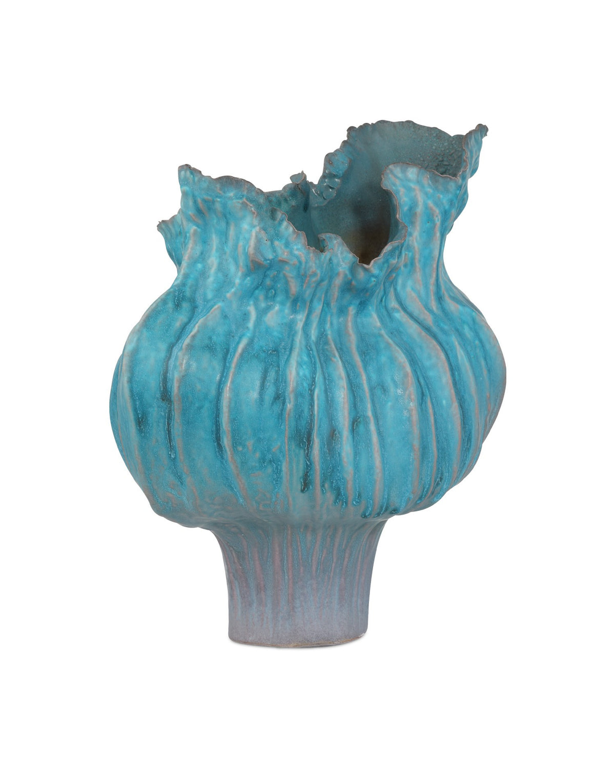 Currey and Company - 1200-0981 - Vase - Flying Silk Blue Vase - Blue
