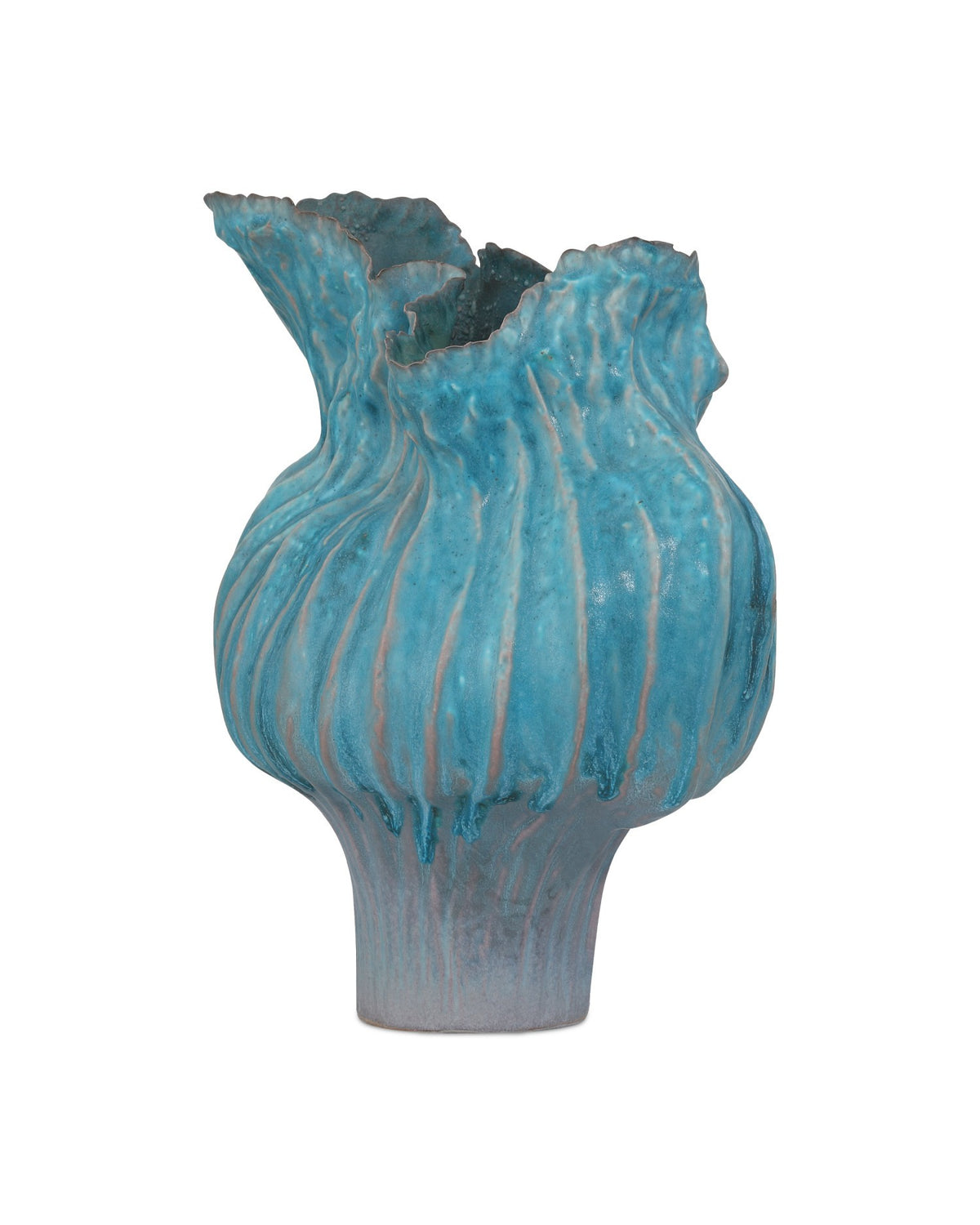 Currey and Company - 1200-0981 - Vase - Flying Silk Blue Vase - Blue