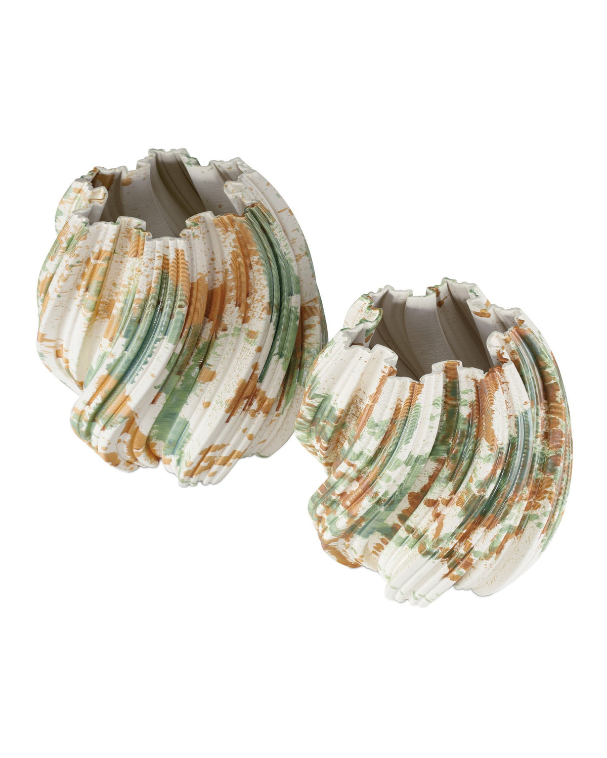 Currey and Company - 1200-0986 - Vase - Camouflage - Green/Brown/Off-White