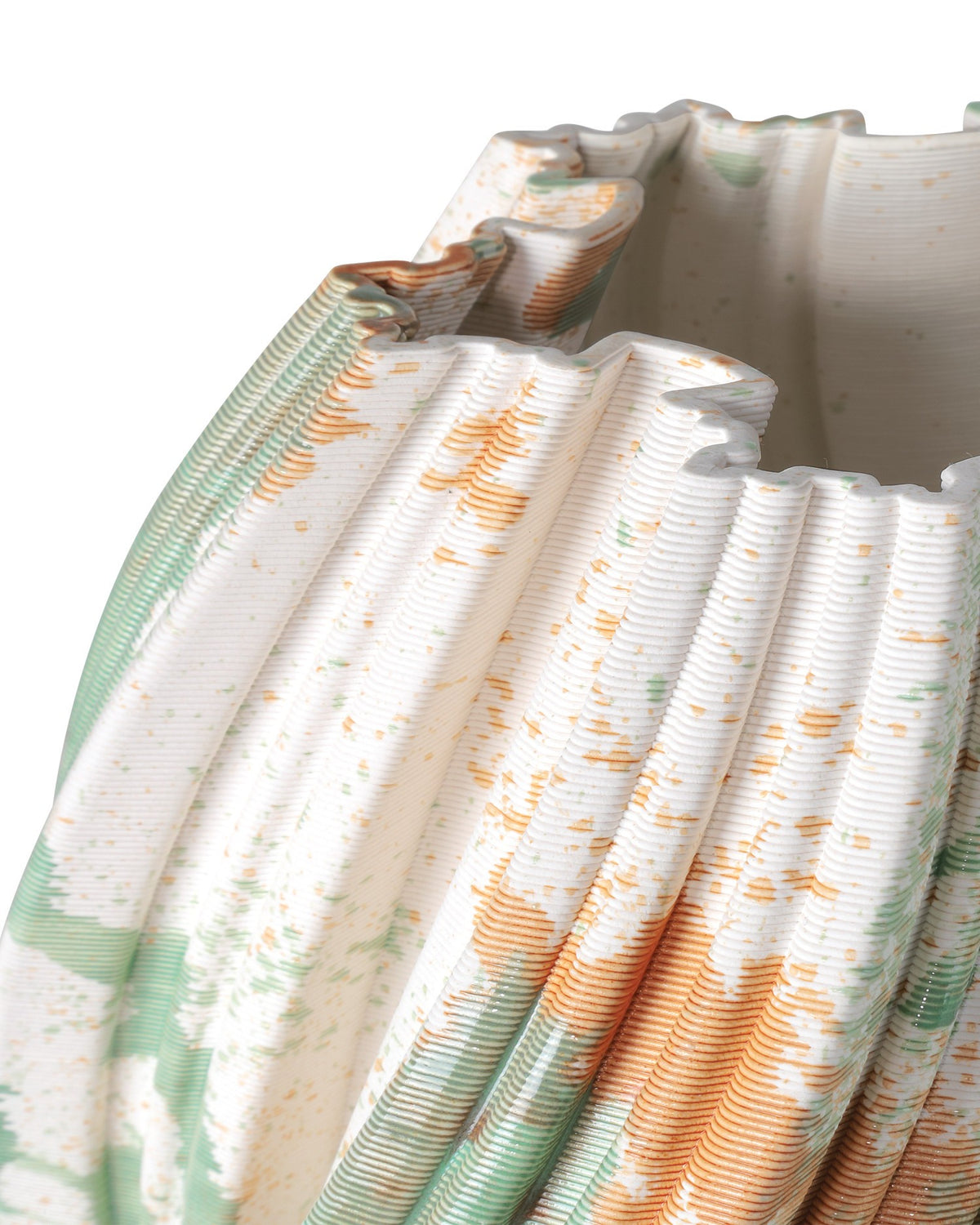 Currey and Company - 1200-0987 - Vase - Camouflage - Green / Brown / Off-White