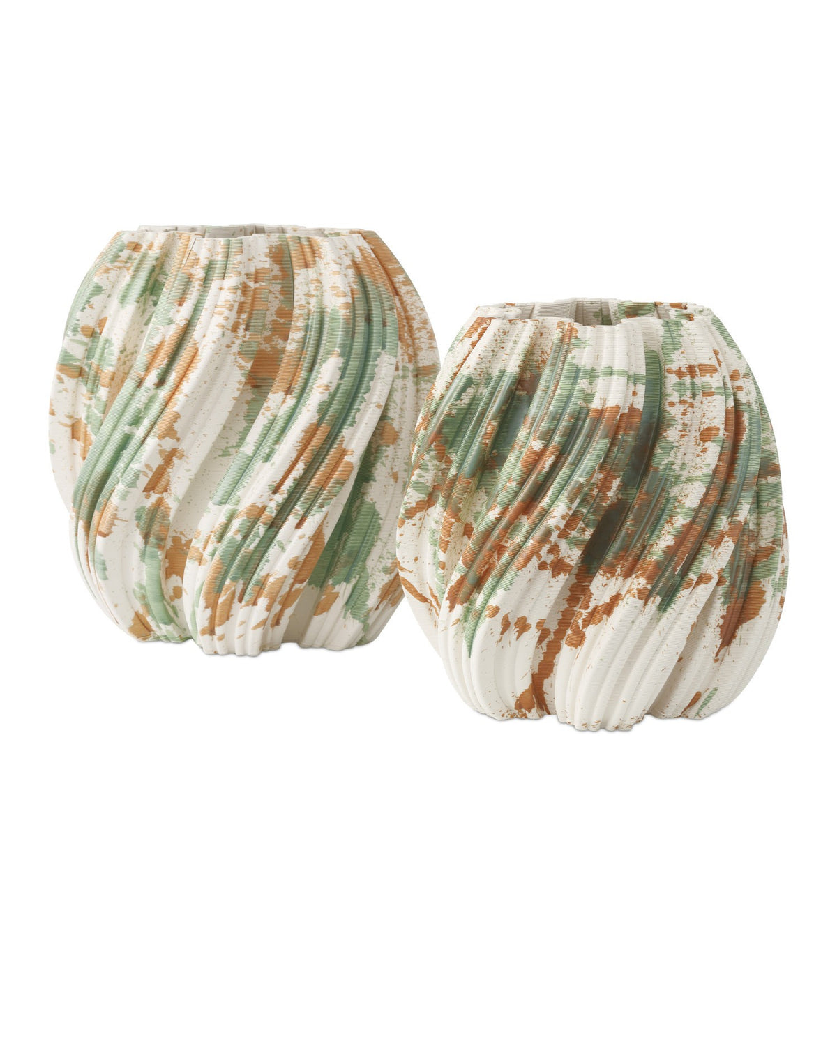 Currey and Company - 1200-0987 - Vase - Camouflage - Green / Brown / Off-White