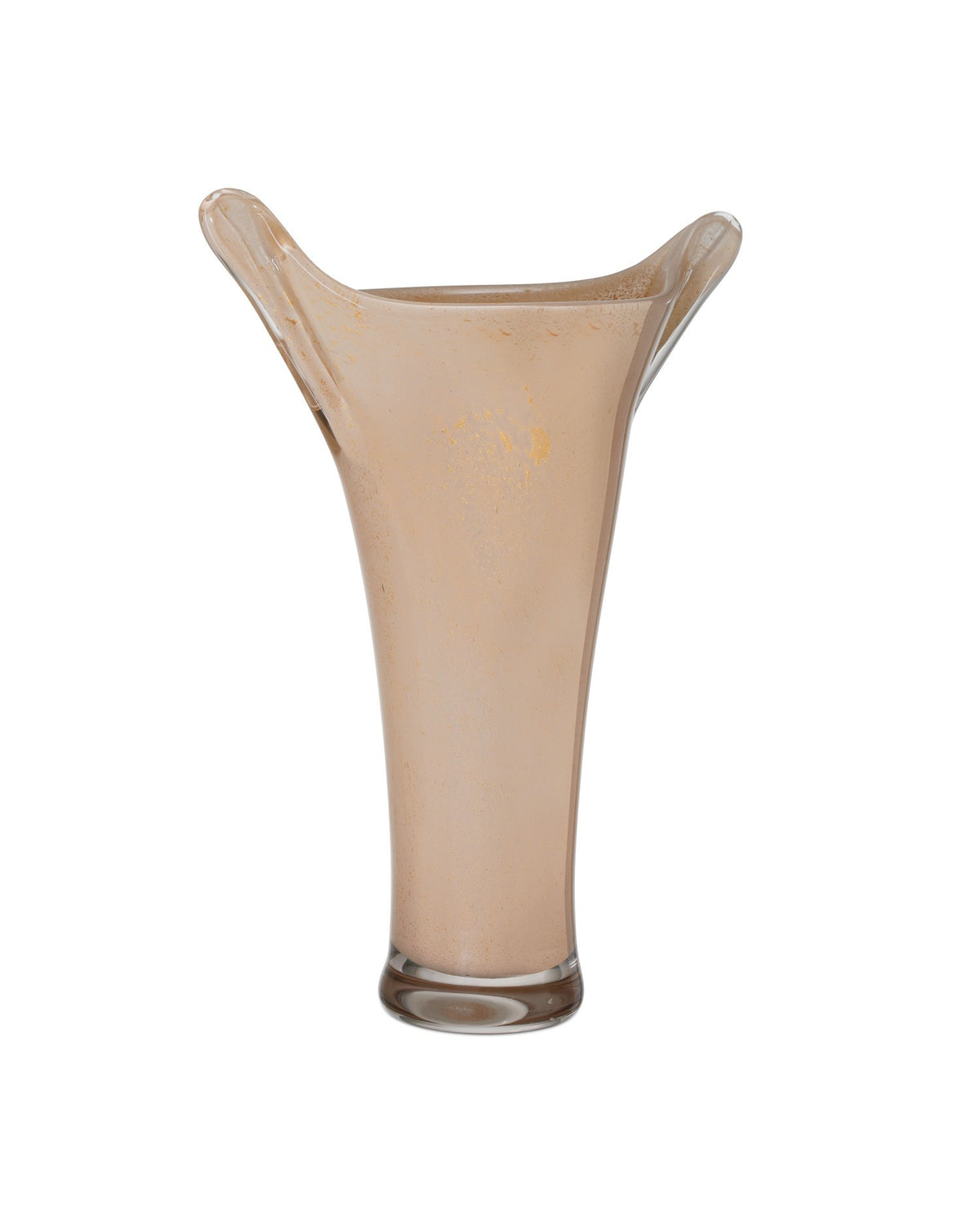 Currey and Company - 1200-0989 - Vase - Tamara Tall Vase - Soft Peach / Gold