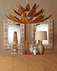 Currey and Company - 1200-0989 - Vase - Tamara Tall Vase - Soft Peach / Gold