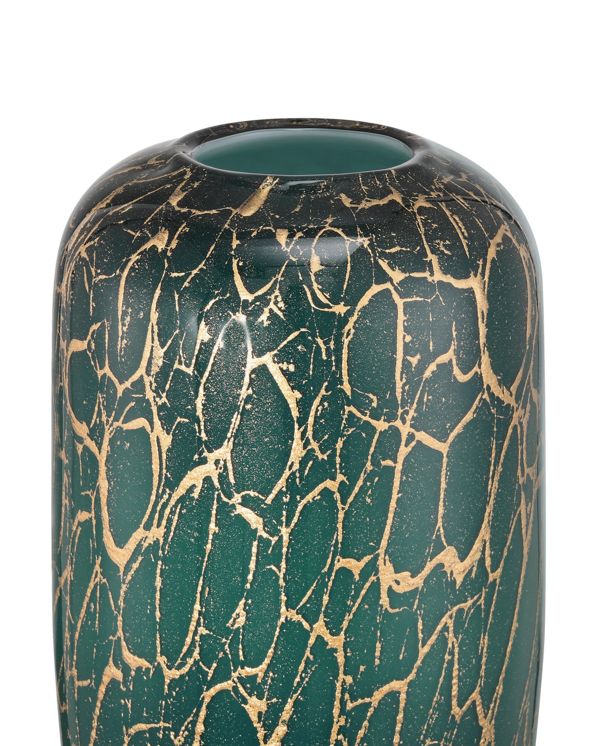 Currey and Company - 1200-0990 - Vase - Vitry Green & Gold Vase - Green / Gold