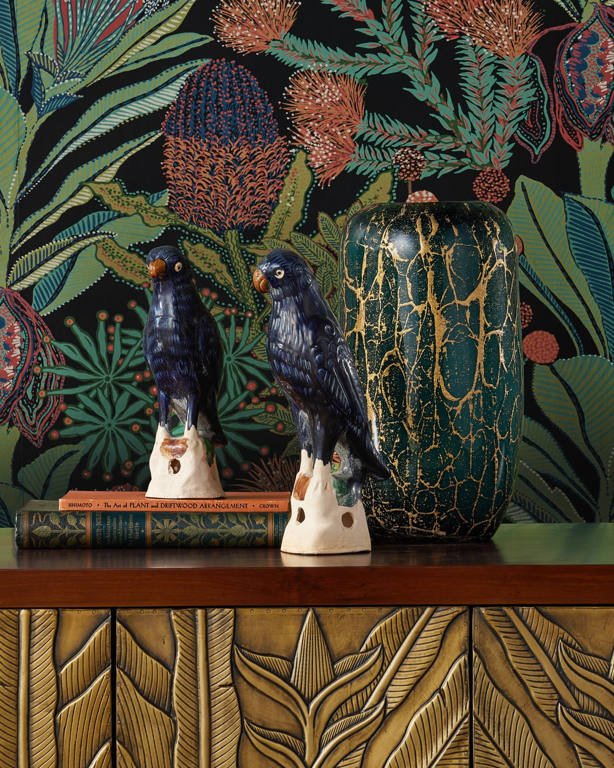 Currey and Company - 1200-0990 - Vase - Vitry Green & Gold Vase - Green / Gold