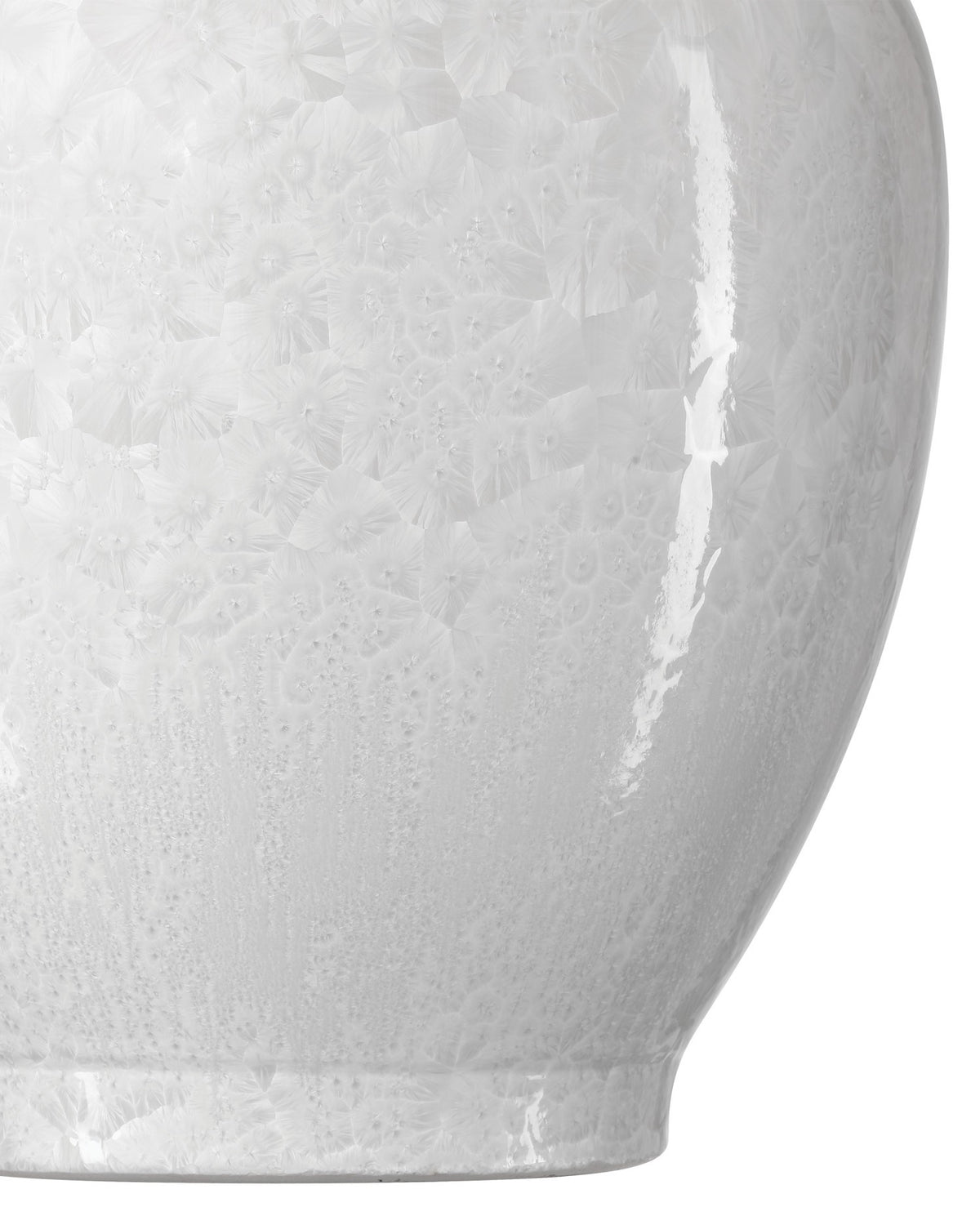 Currey and Company - 1200-0995 - Vase - Crystalline White Vase - Crystallized White