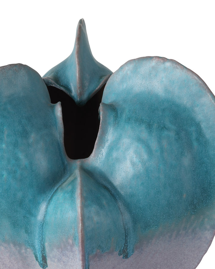 Currey and Company - 1200-0997 - Vase - Free-Form - Blue/Dark Gray