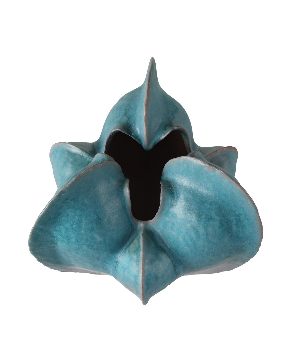 Currey and Company - 1200-0997 - Vase - Free-Form Blue Vase - Blue / Dark Gray