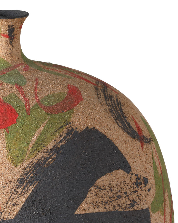 Currey and Company - 1200-0999 - Vase - Zeal - Black/Yellow/Green/Red