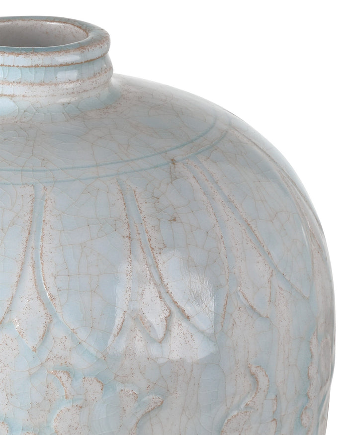 Currey and Company - 1200-1002 - Vase - Nanjing - Light Blue
