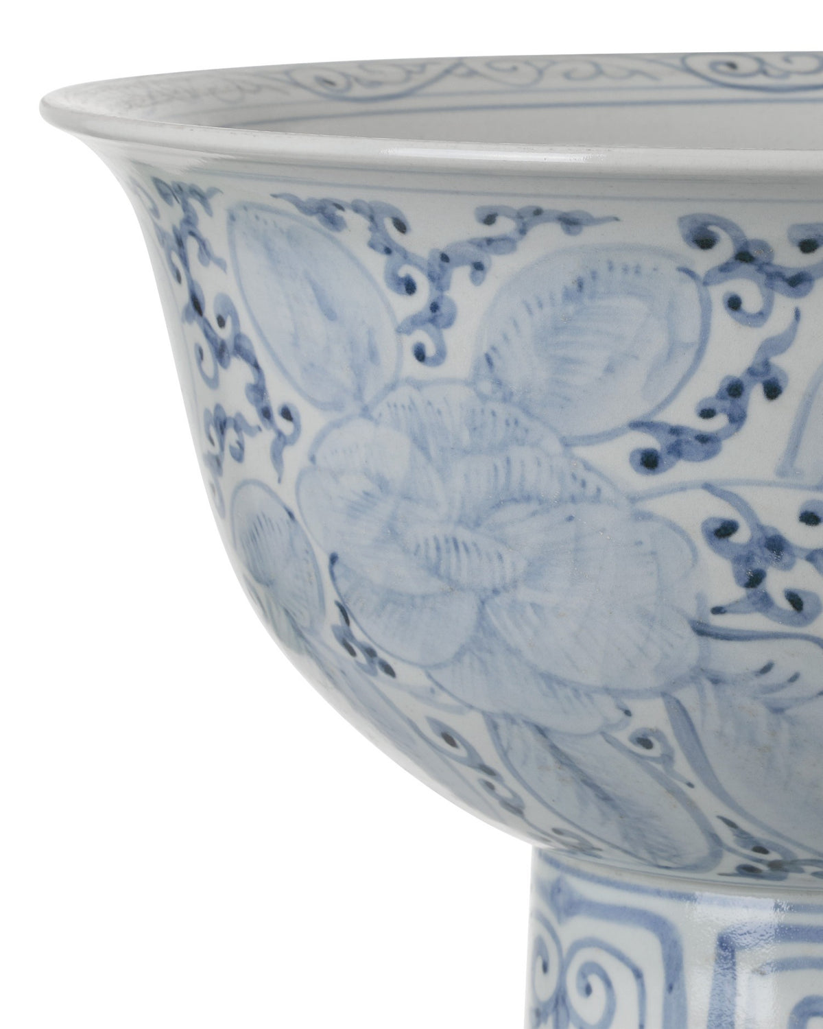 Currey and Company - 1200-1003 - Bowl - Ming Offering - Blue/Off-White