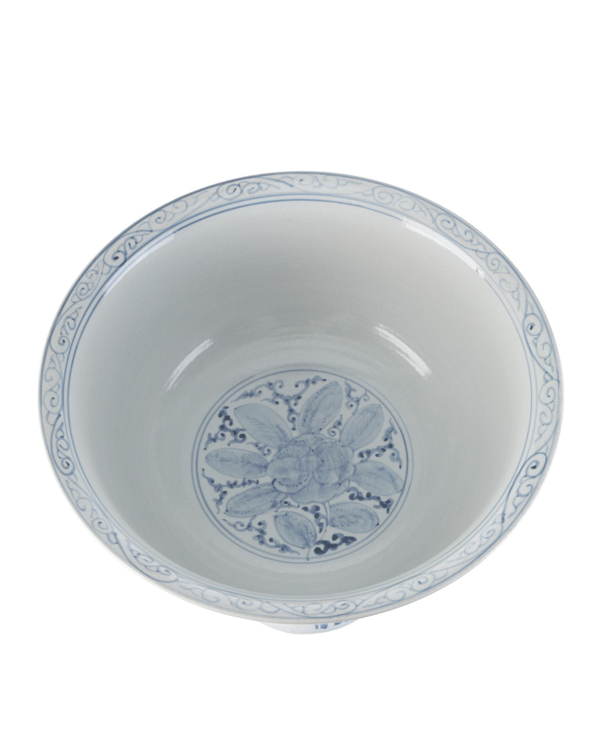 Currey and Company - 1200-1003 - Bowl - Ming Offering - Blue/Off-White