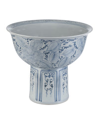 Currey and Company - 1200-1003 - Bowl - Ming Offering - Blue/Off-White