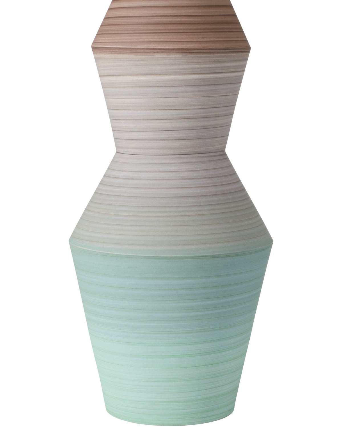 Currey and Company - 1200-1008 - Vase - Happy 80's - Brown / Light Blue