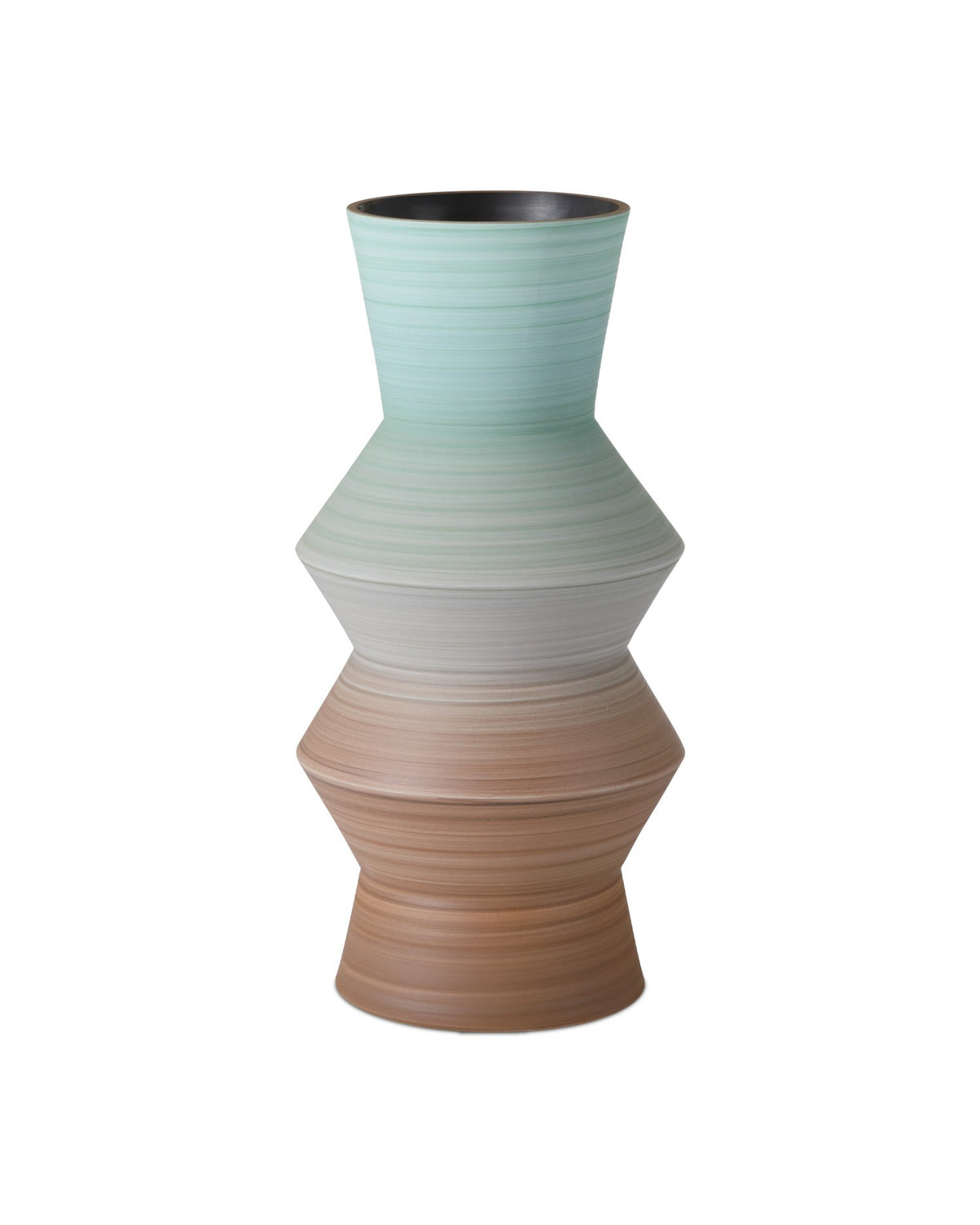 Currey and Company - 1200-1008 - Vase - Happy 80's - Brown / Light Blue