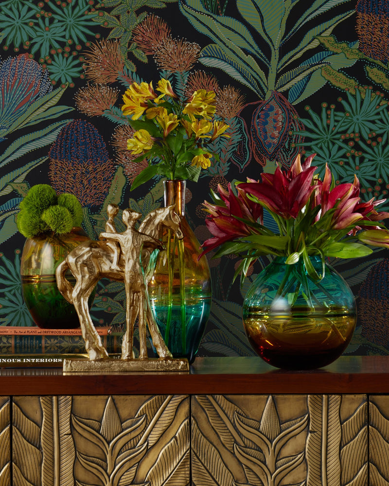 Currey and Company - 1200-1011 - Vase - Tapio Vase Set of 3 - Aqua Blue / Amber / Green